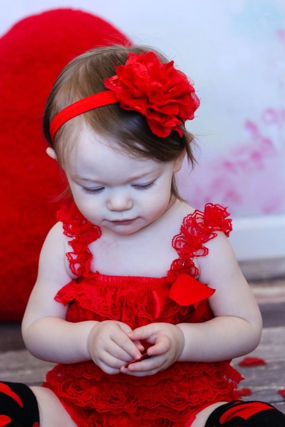 big red flower for hair