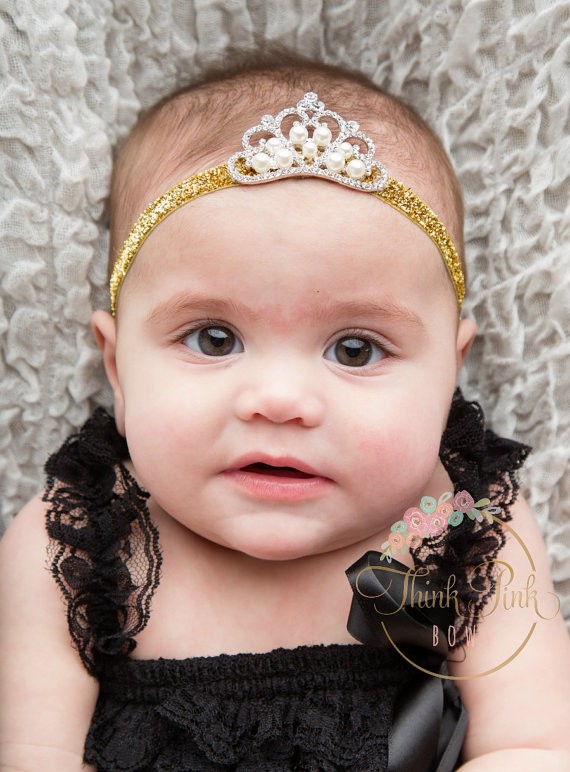 Bellazaara Little GirL Princess Gold Tiara Headband  