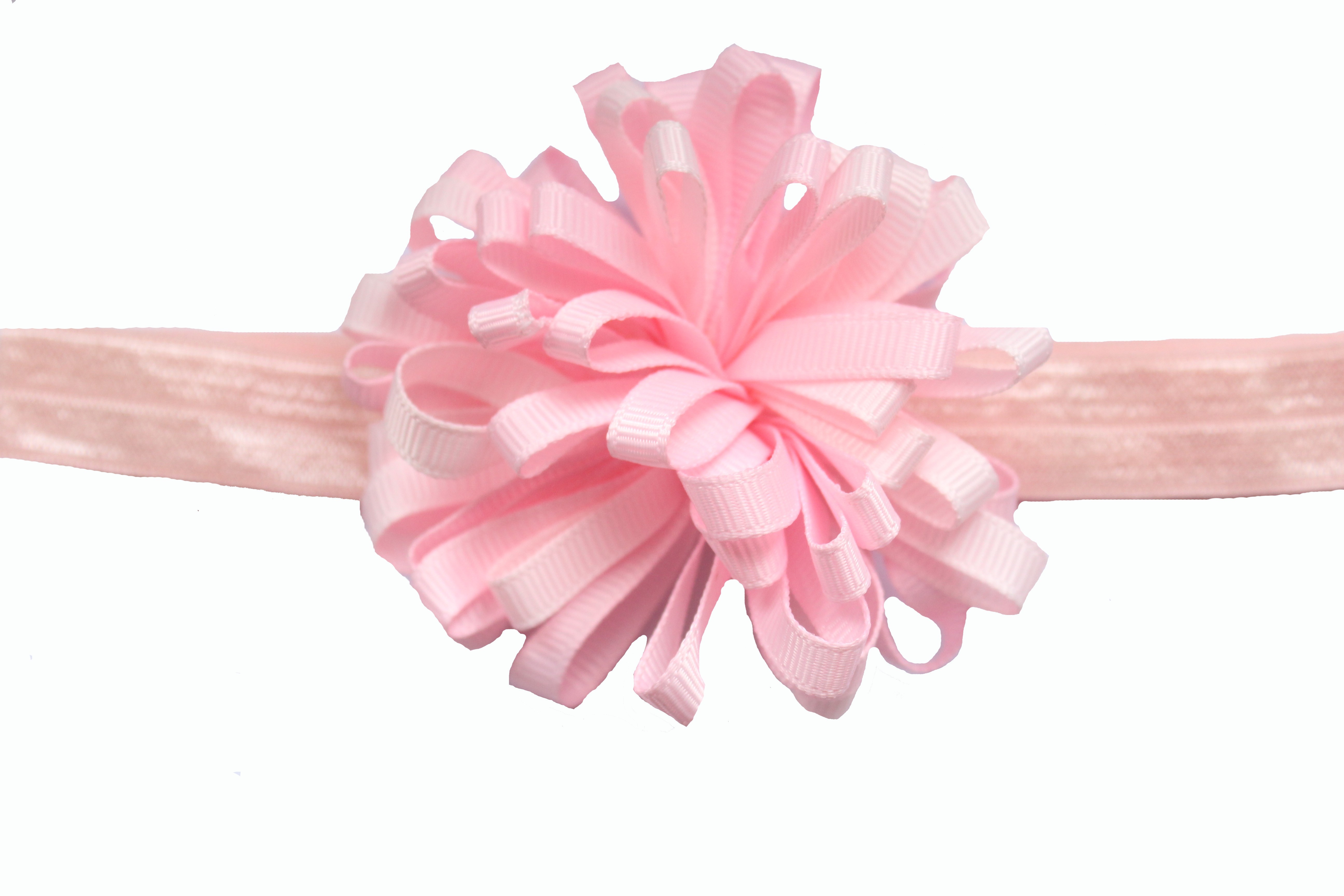 BabyGirl Pink Loopy Ribbon Heaband