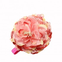 Bellazaara  Baby Girl Pink and Red  Big Flower Lace  Headband 
