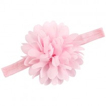 Bellazaara Light Pink Lotus Chiffon Flowers Headband