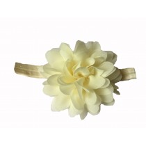Bellazaara Ivory Lotus Chiffon Flowers Headband