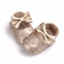 Bellazaara Gold Hearts  PU Leather Party Shoes