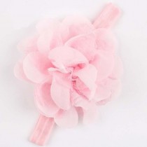 BELLAZAARA Baby Cute Light Pink  Rose  Chiffon  lace flower headbands hair  accessories 