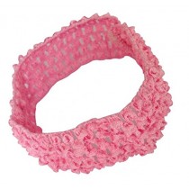 Bellazaara Pink Crochet plain Headband Set of 2 