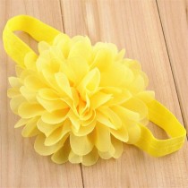 Bellazaara Yellow Lotus Chiffon Flowers Headband